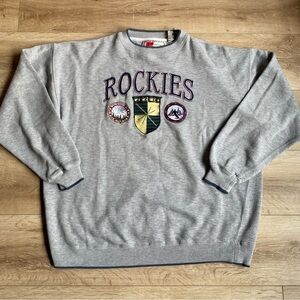 Vintage Sweatshirt Colorado Rockies Crewneck Ski the Rockies embroidered